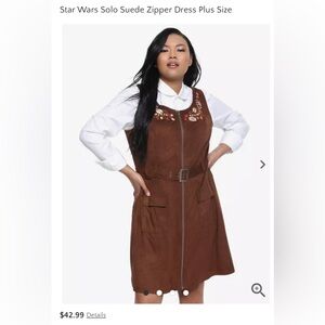 Star Wars Solo (Faux) Suede Zipper Dress 2X